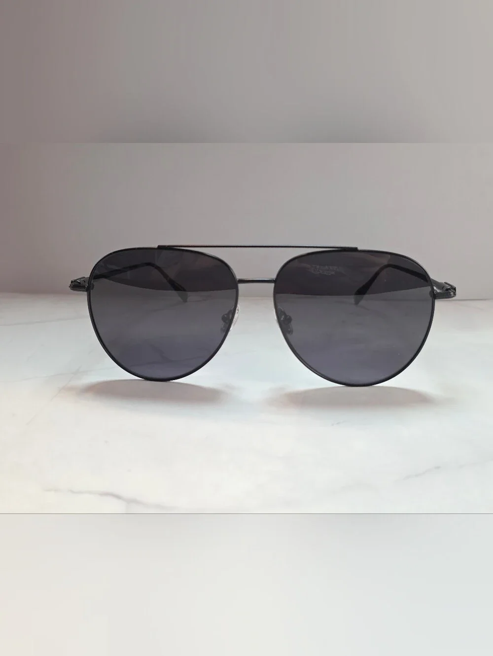 Ferragamo SF308S Matte Black Aviator Sunglasses 61mm